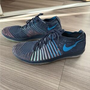 Nike Navy and Multicolor Flyknit Shoes